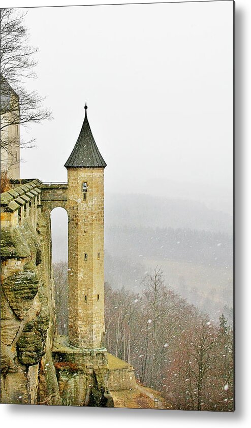 Fortresses Metal Print featuring the photograph Germany - Elbtal from Festung Koenigstein by Alexandra Till