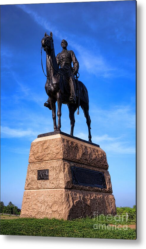 Gettysburg Metal Print featuring the photograph Gettysburg National Park Major General George Mead Memorial by Olivier Le Queinec