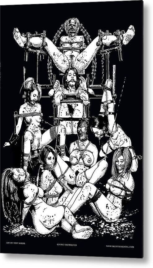 Tony Koehl Metal Print featuring the mixed media Giving Themselves by Tony Koehl