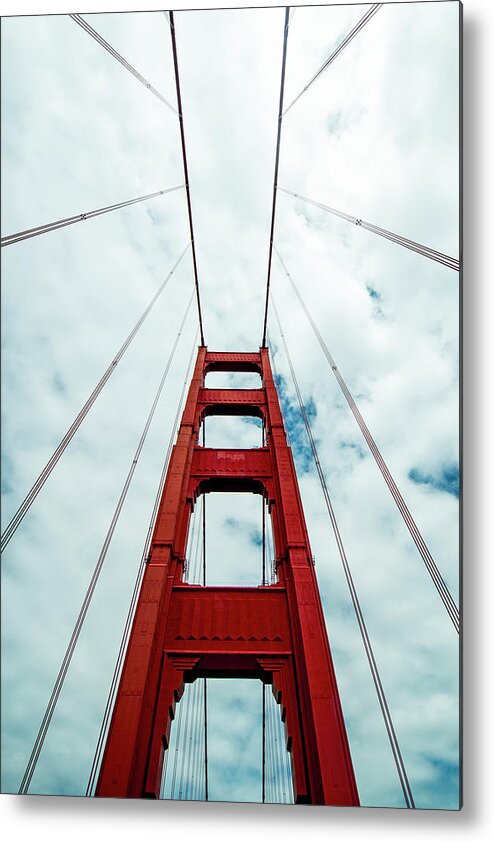  Metal Print featuring the photograph Golden Crossing - Golden Gate Bridge San Francisco by Michael Rivera