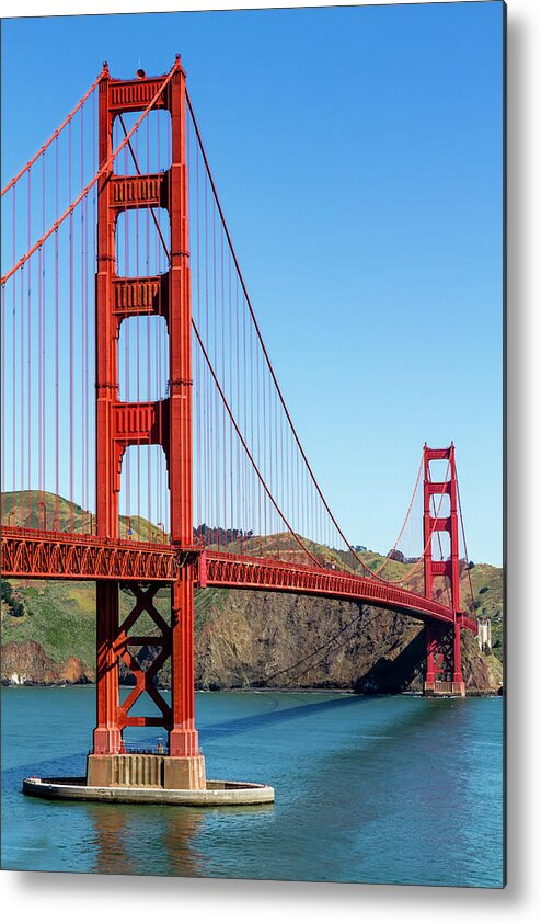 California Metal Print featuring the photograph Golden Gate Bridge on Sunny Morning by Teri Virbickis