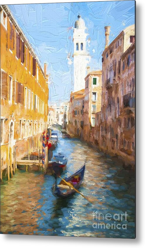 Italy Metal Print featuring the photograph Gondola e Campanile by Jack Torcello