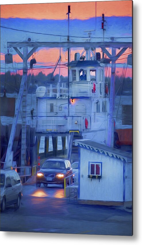 Vermont Metal Print featuring the photograph Grand Isle Ferry Vermont. Lake Champlain by George Robinson
