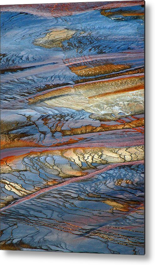 Grand Prismatic Metal Print featuring the photograph Grand Prismatic Runoff by Bruce Gourley