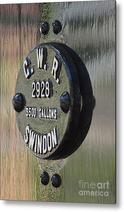 Gwr Engine Plate Metal Print featuring the photograph GWR Swindon by Andy Thompson