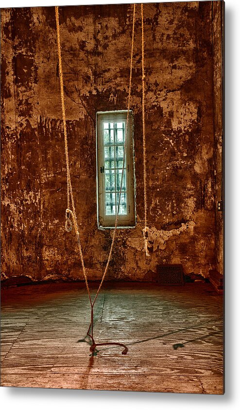 Charleston Old City Jail Metal Print featuring the photograph Hanging Room by Patricia Schaefer