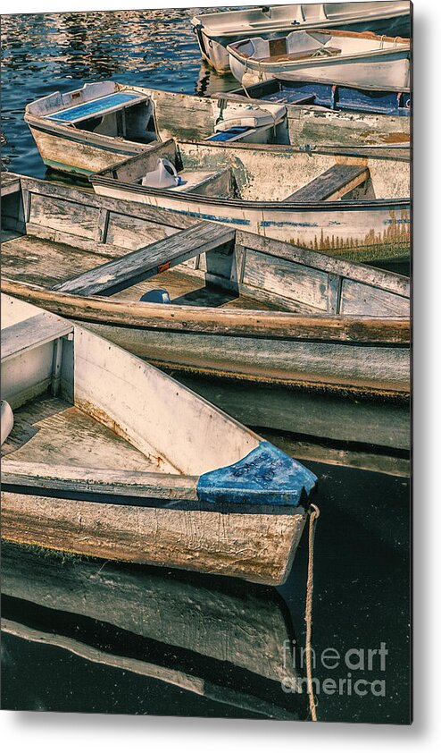 Boats Metal Print featuring the photograph Harbor Boats by Timothy Johnson