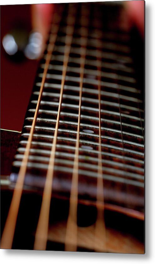 Guitar String Music Harmony Harmonic Harmonics Melody Song Rock Star Metal Print featuring the photograph Harmonics #1 by Ian Sanders