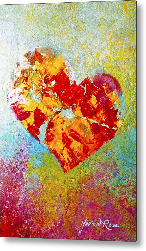 Heartfealt Metal Print featuring the painting Heartfelt I by Marion Rose