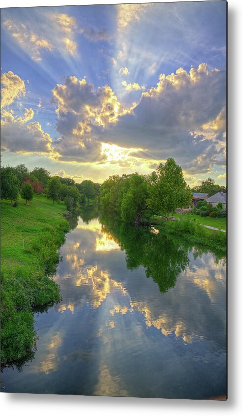 Cibolo Creek Metal Print featuring the photograph Heavenly Reflections on Cibolo Creek by Lynn Bauer