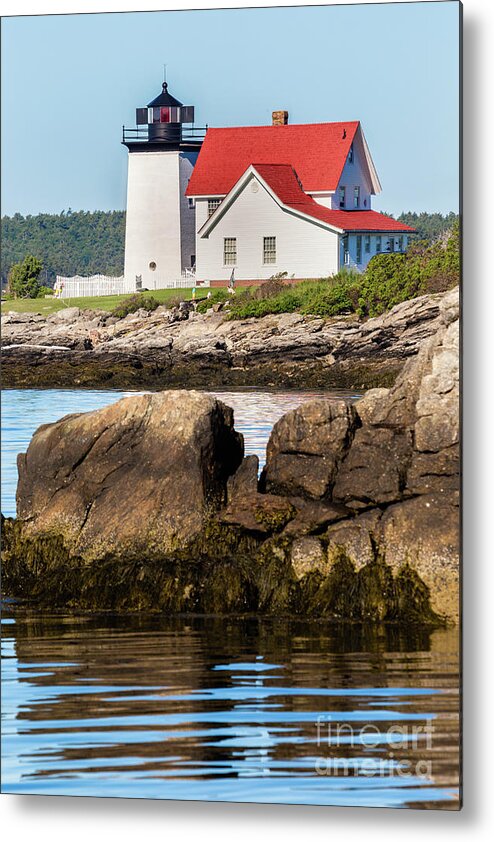 Hendricks Head Lighthouse Metal Print featuring the photograph Hendricks Head Lighthouse Southport Island, Maine by Dawna Moore Photography