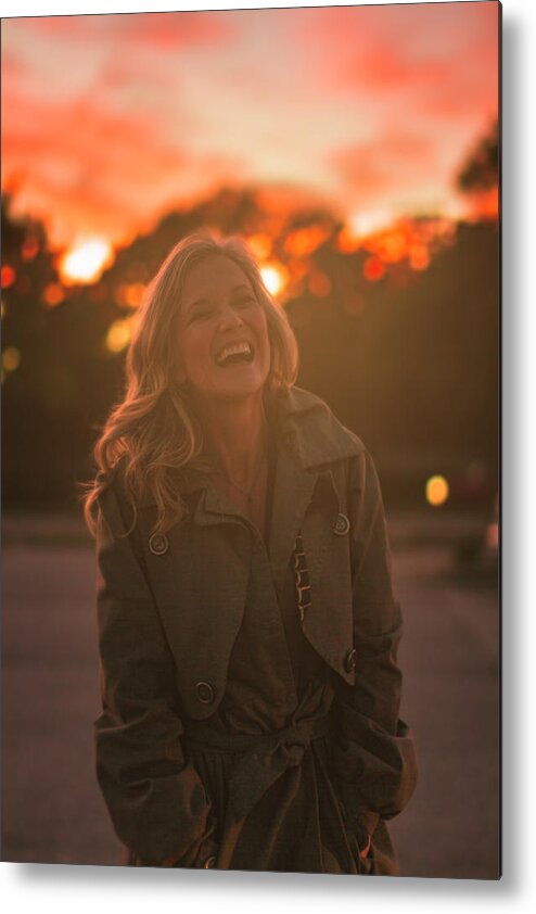 Portrait Metal Print featuring the photograph Her Laugh by Peter Hull