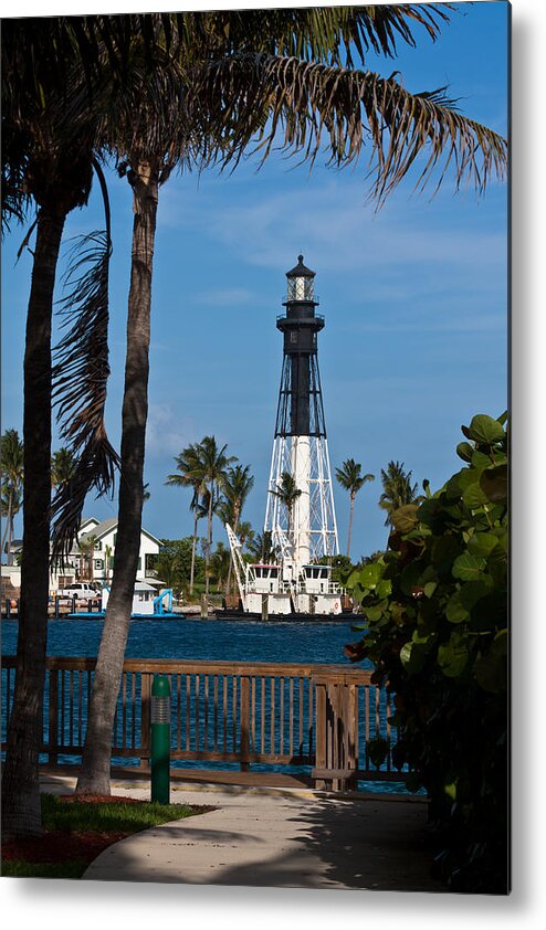Architecture Metal Print featuring the photograph Hillsboro Inlet Lighthouse and Park by Ed Gleichman