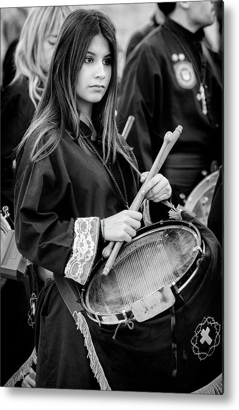 Drummer Metal Print featuring the photograph Holy Week Drummer by Pablo Lopez