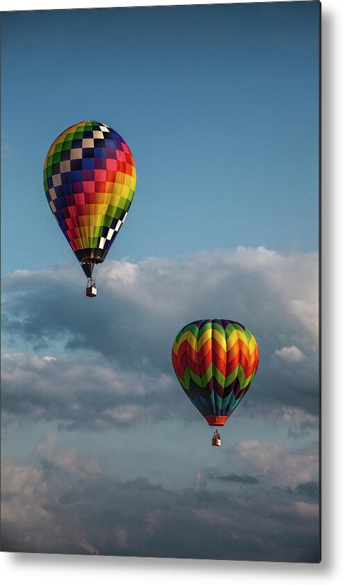 Balloon Metal Print featuring the photograph Hot Air Balloons at the Battle Creek Michigan Balloon Festival by Randall Nyhof