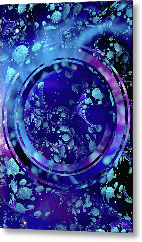 Abstract Metal Print featuring the digital art Hubble 3014 by Susan Maxwell Schmidt