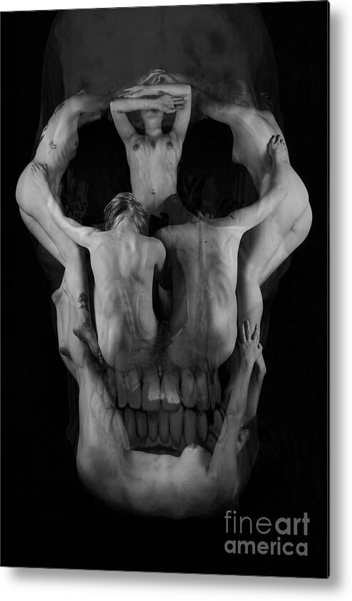 Artistic Photographs Metal Print featuring the photograph Human skull by Robert WK Clark