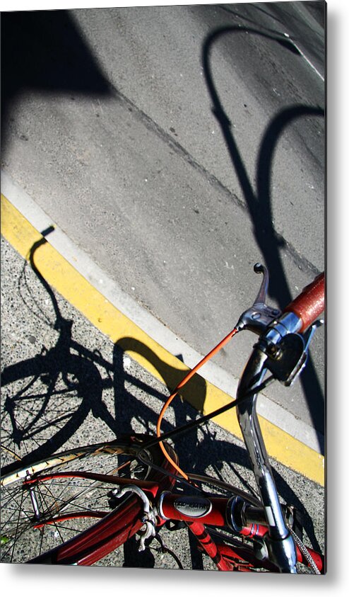 Shadow Metal Print featuring the photograph I brake for interesting shadows by Kreddible Trout