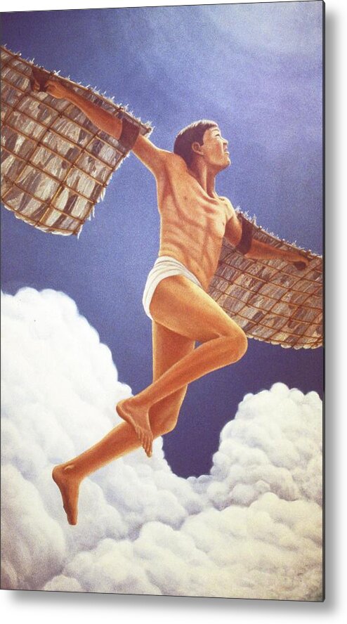  Metal Print featuring the painting Icarus Ascending by Laurie Stewart