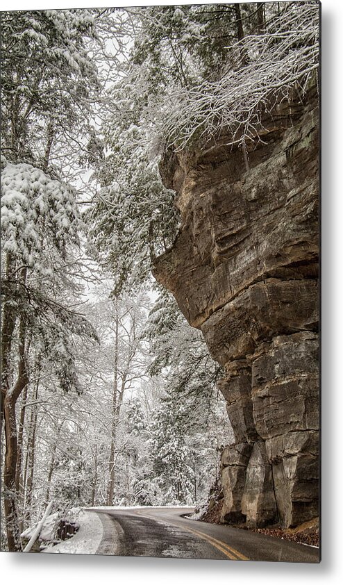 Elliott County Kentucky Metal Print featuring the photograph Icy Canyon Road by Randall Evans