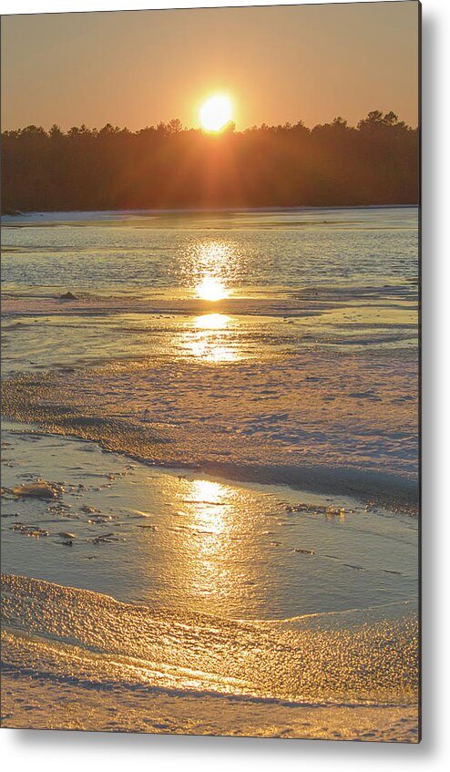 Sunset Metal Print featuring the photograph Icy Sunset by Beth Sawickie