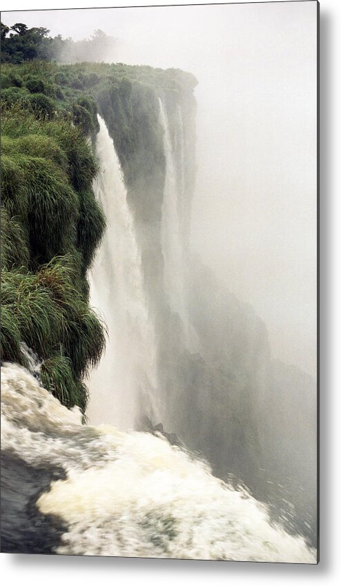 Waterfall Metal Print featuring the photograph Iguazu Falls by Balanced Art