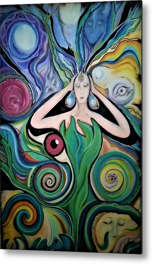 Nymph Metal Print featuring the painting In Spire It by Tracy Mcdurmon