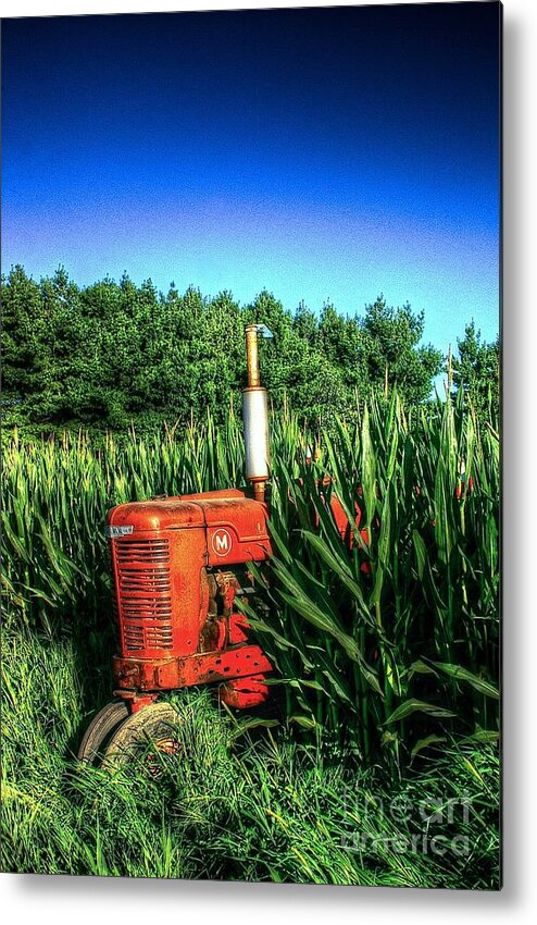 Tractor Metal Print featuring the photograph In the Midst by Randy Pollard