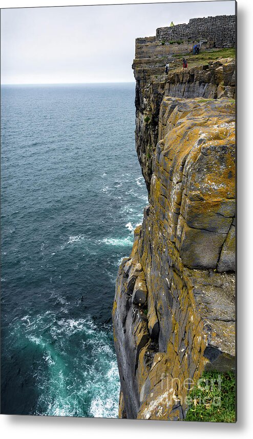 Ireland Metal Print featuring the photograph Inishmore cliff and Dun Aengus by RicardMN Photography