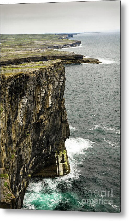 Ireland Metal Print featuring the photograph Inishmore cliffs and karst landscape from Dun Aengus by RicardMN Photography