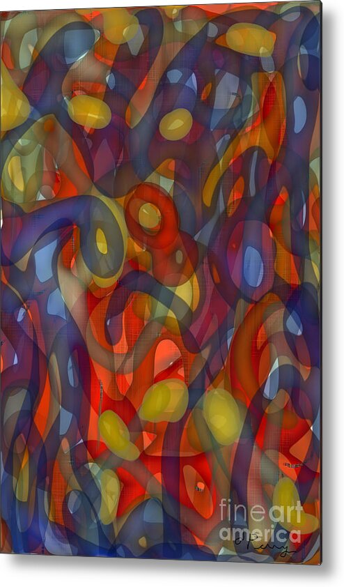 Abstract Art Prints Metal Print featuring the digital art Interactions by D Perry
