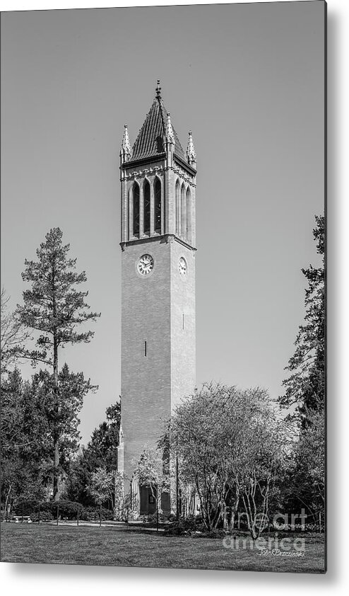 Iowa State Metal Print featuring the photograph Iowa State University Campanile Vertical by University Icons