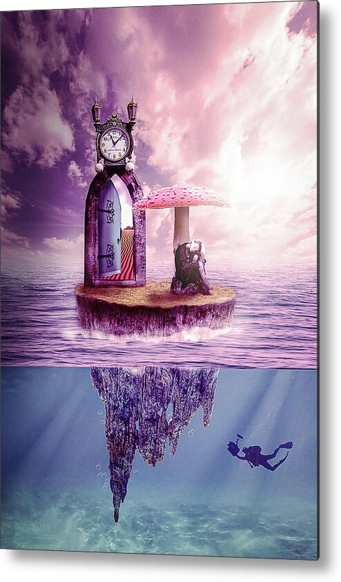 Perspective Metal Print featuring the digital art Island Dreaming by Nathan Wright