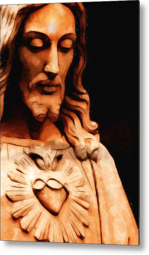 Christ Metal Print featuring the painting Jesus Christ by Asp Arts