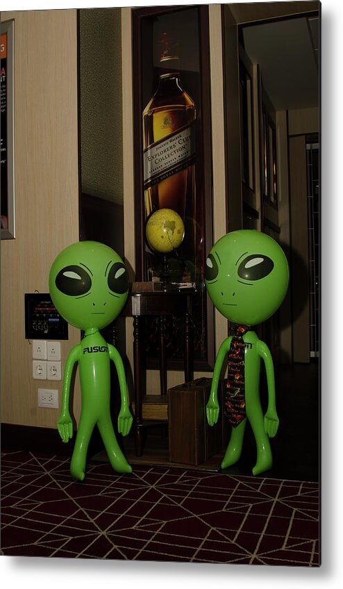 Alien Metal Print featuring the photograph Johnny Walker Worshipers by Richard Henne