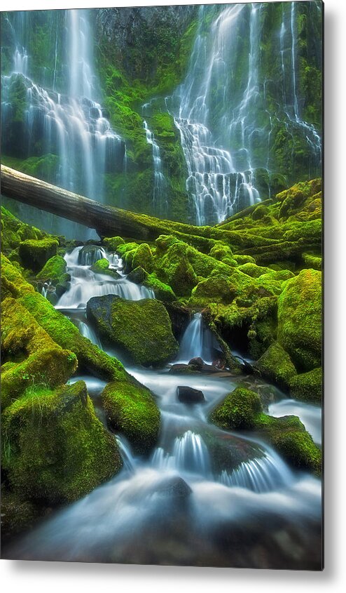 Waterfall Metal Print featuring the photograph Jurrasic by Miles Morgan