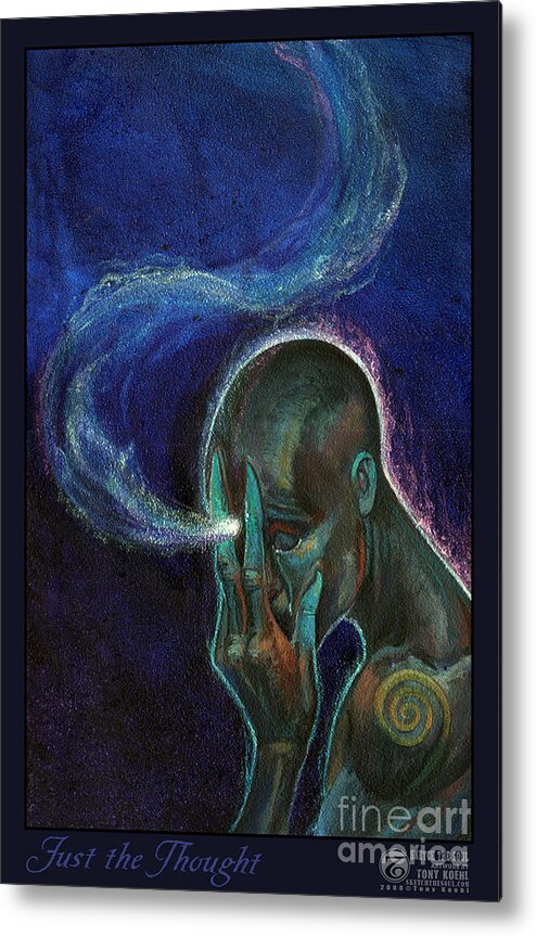 Sketch The Soul Metal Print featuring the painting Just the Thought by Tony Koehl