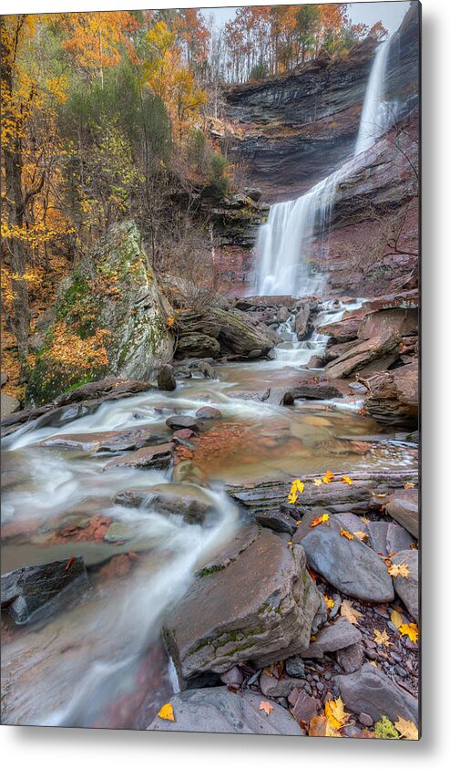 Kaaterskill Clove Metal Print featuring the photograph Kaaterskill Falls Autumn Portrait by Bill Wakeley