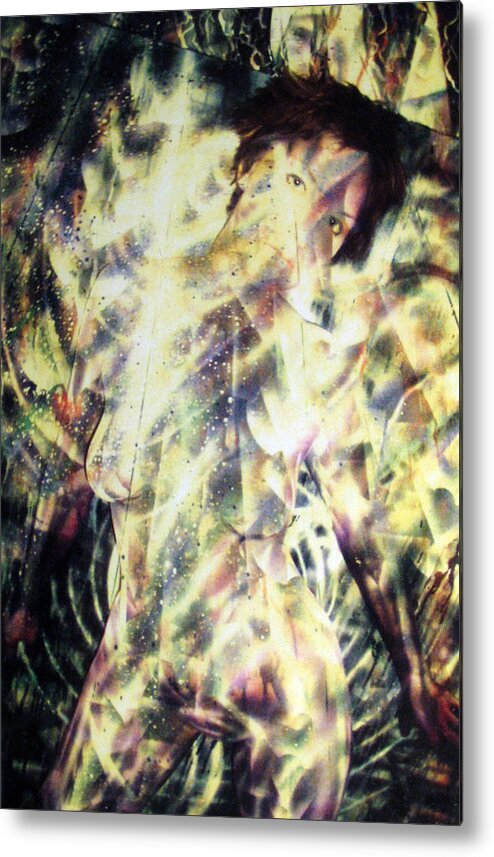 Painting Metal Print featuring the painting Kat Glows by Leigh Odom
