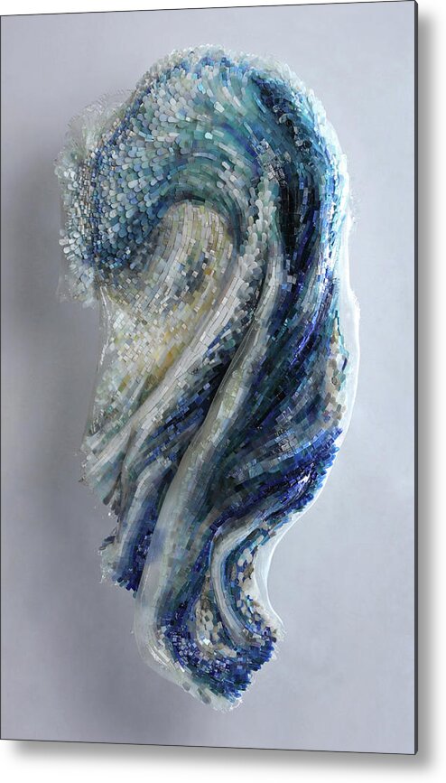 Mosaics Metal Print featuring the glass art Kaynak by Mia Tavonatti