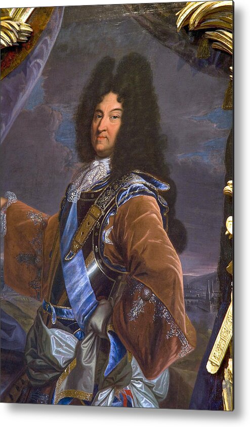France Metal Print featuring the photograph King Louis 14 Portrait by Jean-luc Bohin