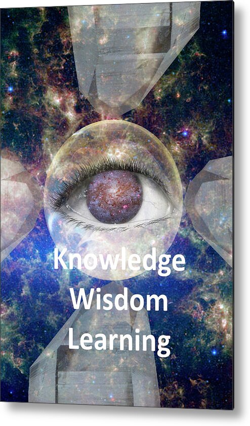 Knowledge Wisdom Learning Metal Print featuring the digital art Knowledge by Catherine Weser