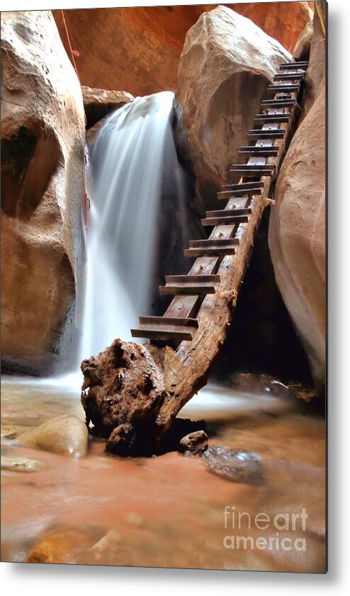 Knarra Falls Metal Print featuring the photograph Ladder to Beyond by Roxie Crouch