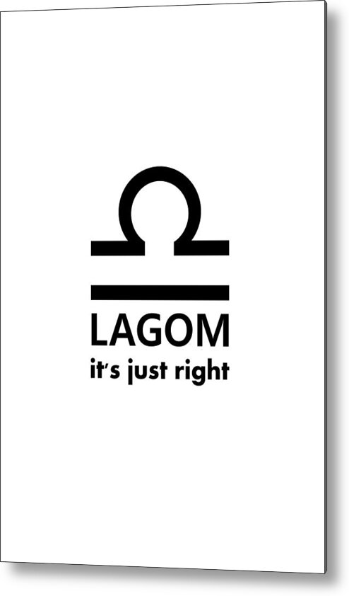  Metal Print featuring the digital art Lagom - Just Right by Richard Reeve