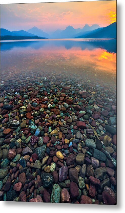 Lake Mcdonald Metal Print featuring the photograph Lake of Fire by Ryan Smith