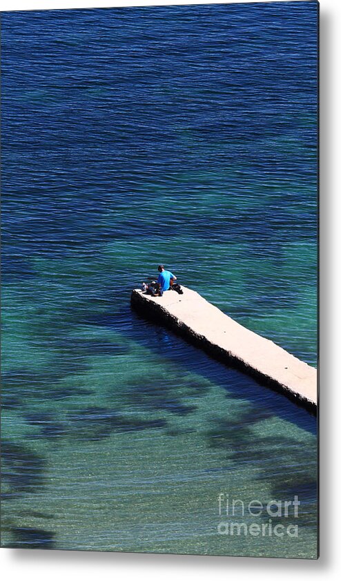 Tropical Metal Print featuring the photograph Lake Titicaca Blues 1 by James Brunker