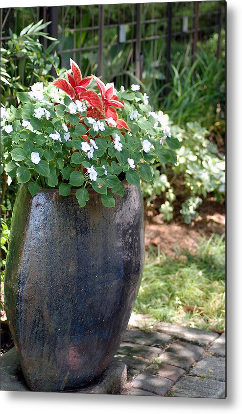 Flowers Metal Print featuring the photograph Large Vase by Donna Bentley