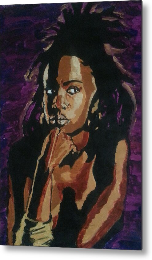 Lauryn Hill Metal Print featuring the painting Lauryn Hill by Rachel Natalie Rawlins