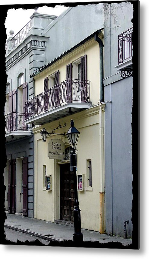 New Orleans Metal Print featuring the photograph Le Petit Theatre by Linda Kish