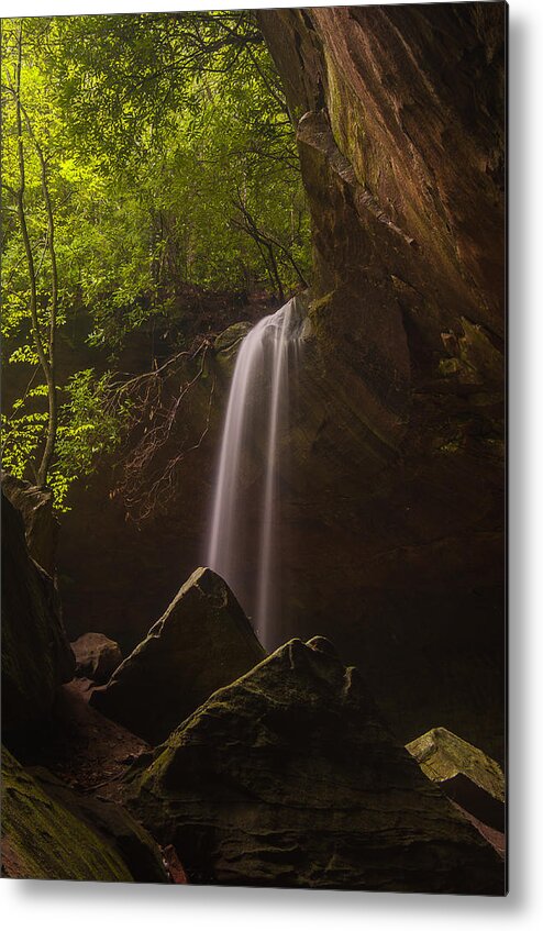 Waterfall Metal Print featuring the photograph Light and shadow by Ulrich Burkhalter